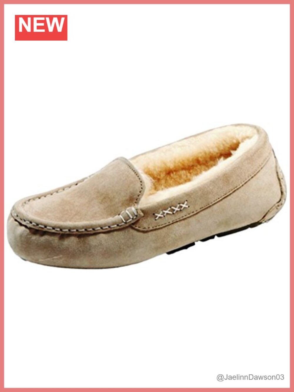 Woman Suede Slippers Moc Toe Sherpa Lined Driving Heel Indoor Outdoor